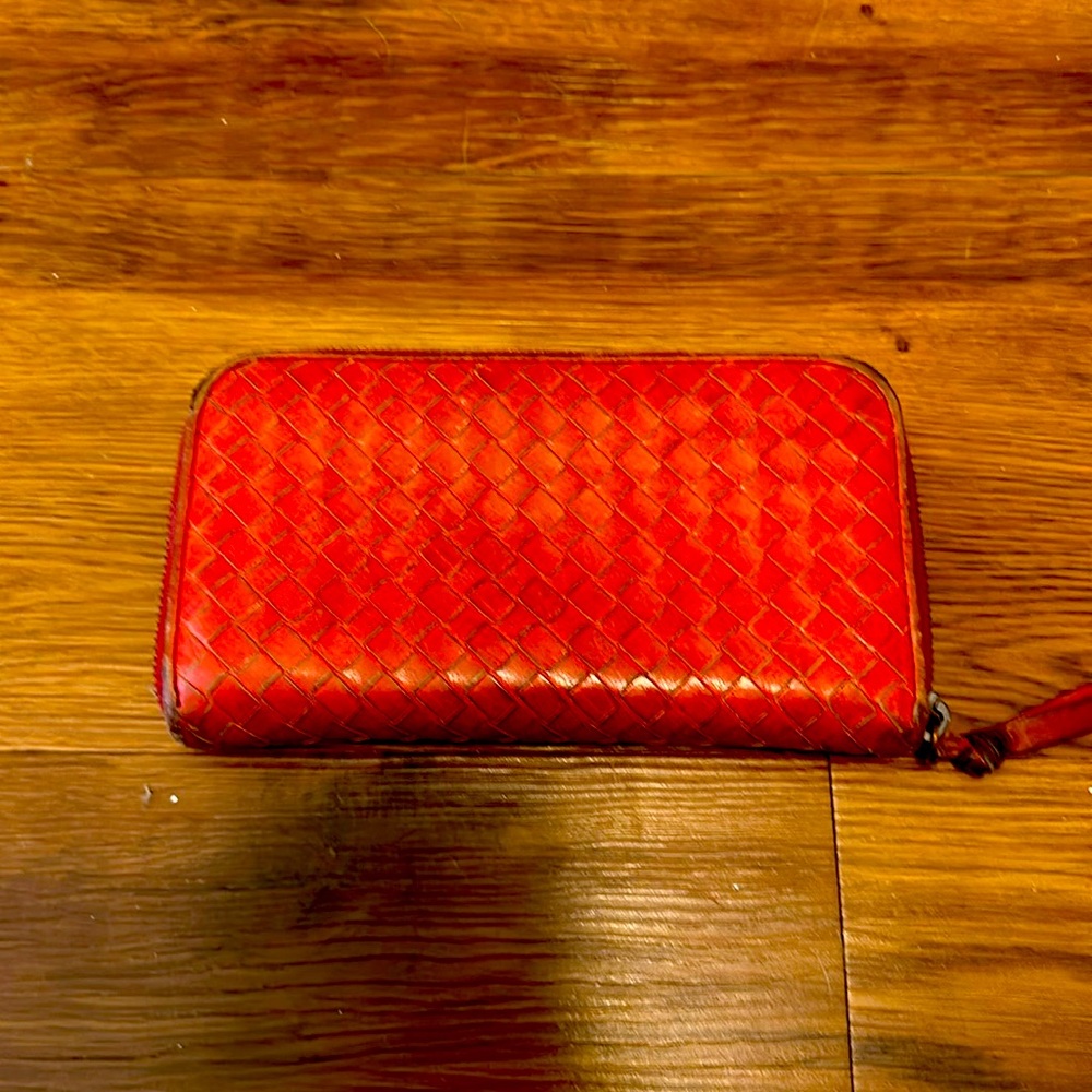 Bottega zip around wallet, with coin holder